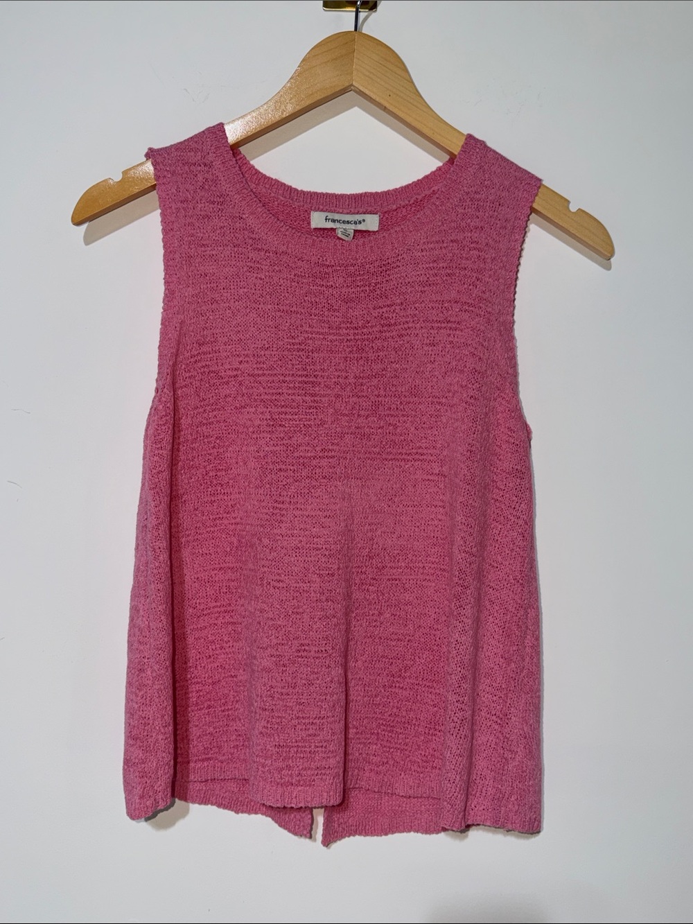 Francesca's Collections Bubblegum Pink Knit Tank size small NWT
